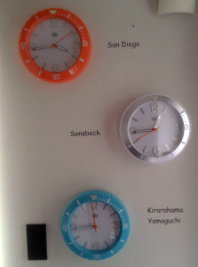 Zeitzonen Wand San Diego Sonnbeck Kirarahama Yamaguchi 2 Zeitzonen Uhrenwand