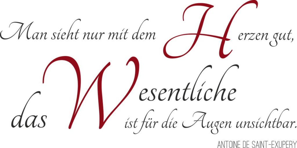 Mann sieht mit dem Herzen