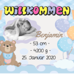 Banner zur Geburt Junge oder Mädchen