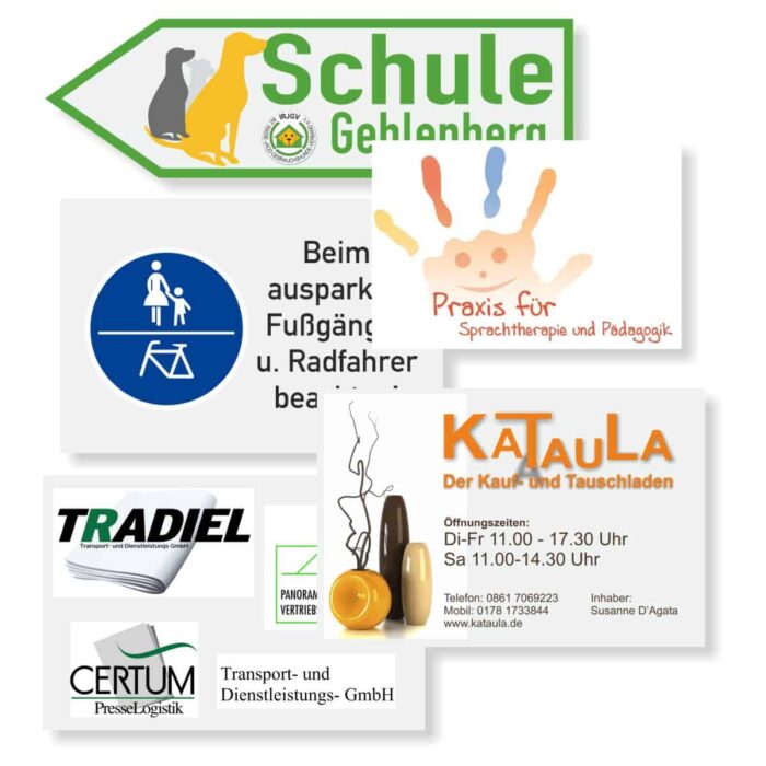 Schilder Konfigurator: Individuell bei Folien-Arbeiter.de gestalten – Bild 1