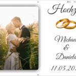 Banner zur Hochzeit Glückwünsche im Großformat