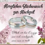 Hochzeitsbanner-Ringe-Blumen-Spruch