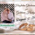 Hochzeitsbanner-goldenen Hochzeit Ringe Gold