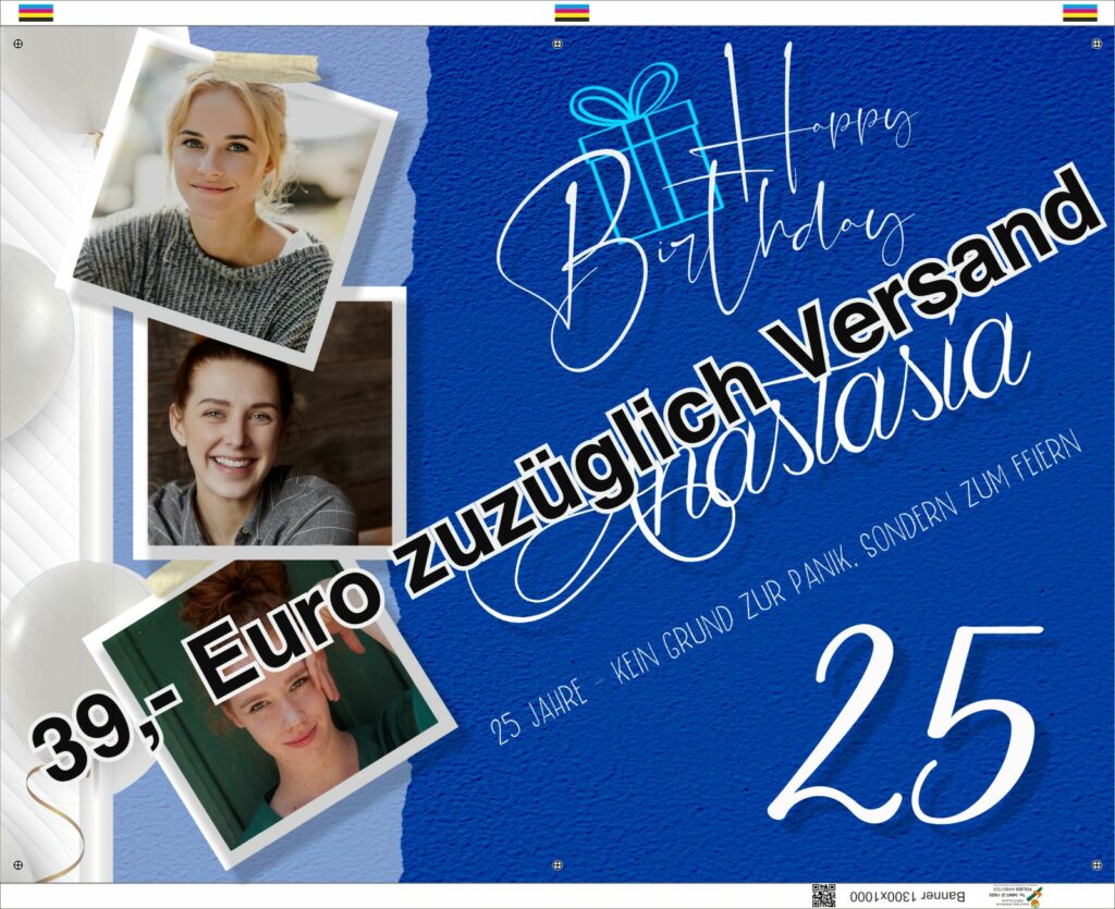 Vorstellung: Geburtstagsbanner triColor und twoColor 9 tricolorFotopreis