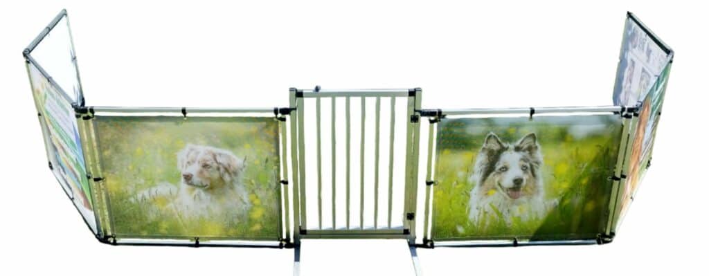 Mobiler Hundezaun für Camping & Turniere – LMG Zaun 2 modularer Hundezaun