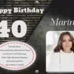 "40 Jahre Glanz im Herzen" - Geburtstags Banner