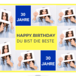 FolienArbeiter Geburtstag Banner, Fotocollage mit 7 Bildern (130 × 100 cm)