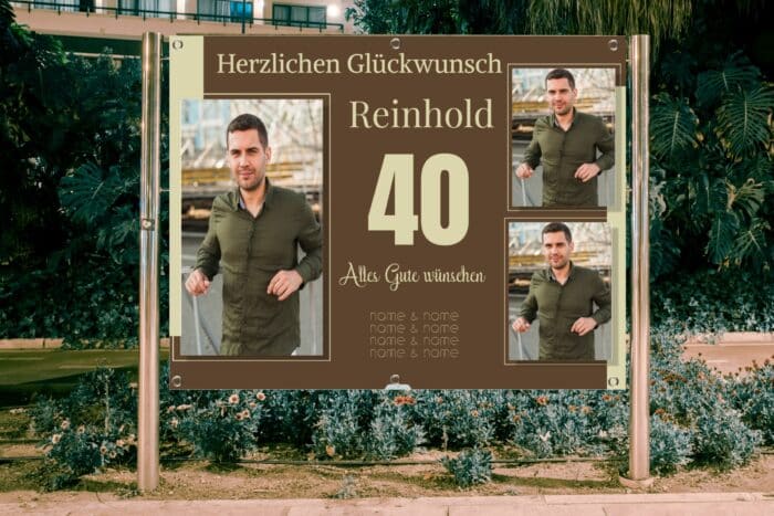 Geburtstagsbanner „Sepia Memories“ – personalisiert, wetterfest & einfach online gestalten – Bild 4