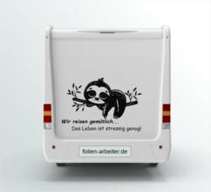 Wir reisen gemütlich - Wohnmobil Aufkleber