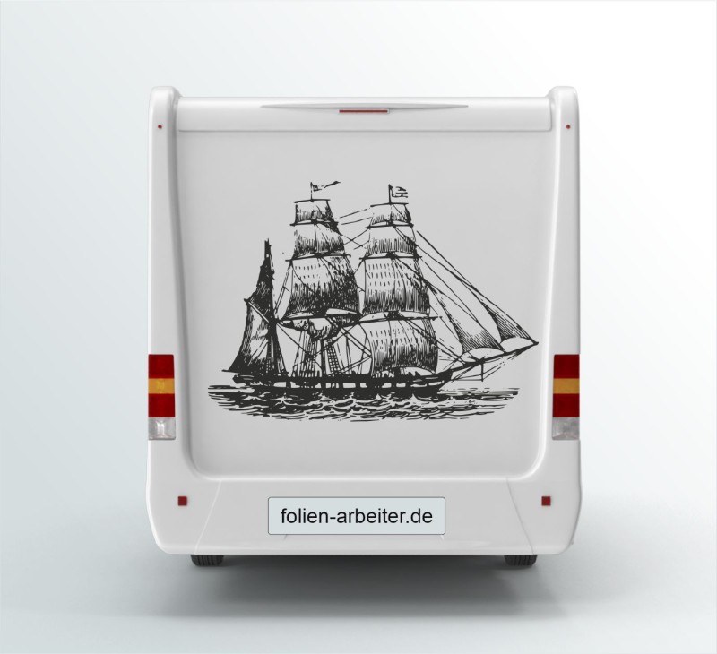 3-Master Segelschiff (Aufkleber