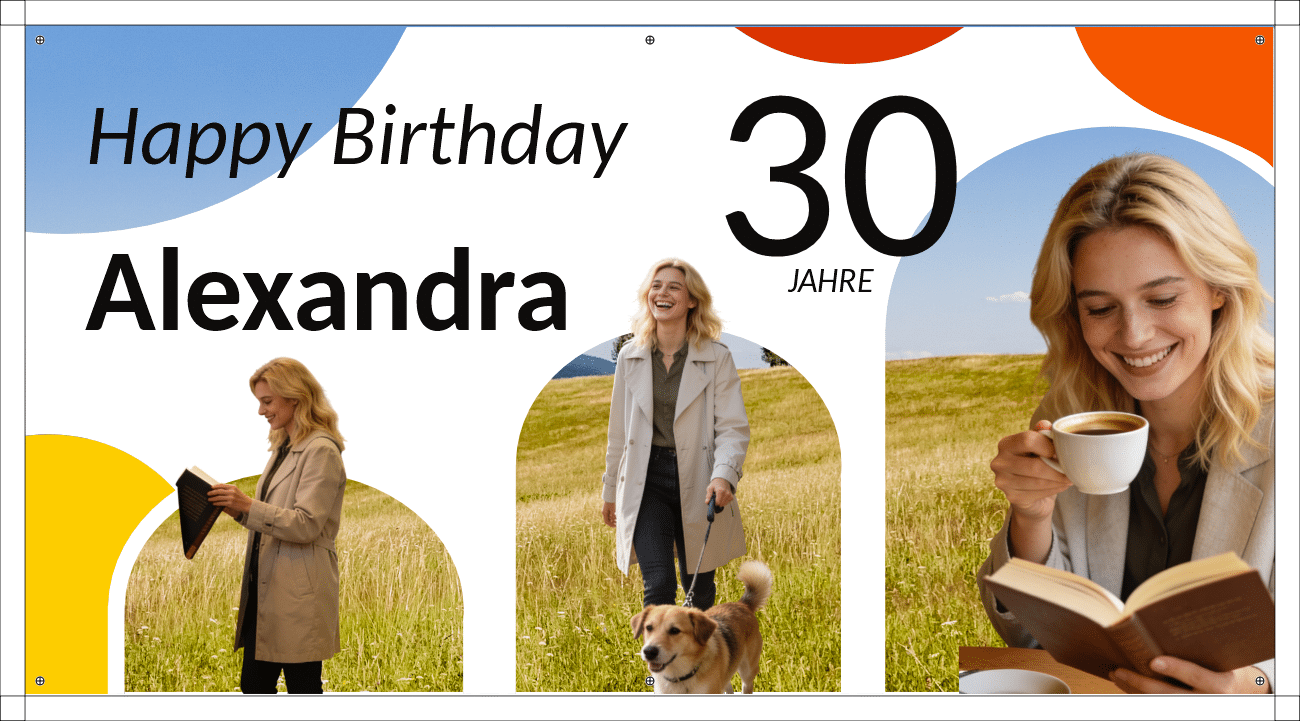 FÄRGKREIS – Modernes Farbkreis-Design mit Foto & Name