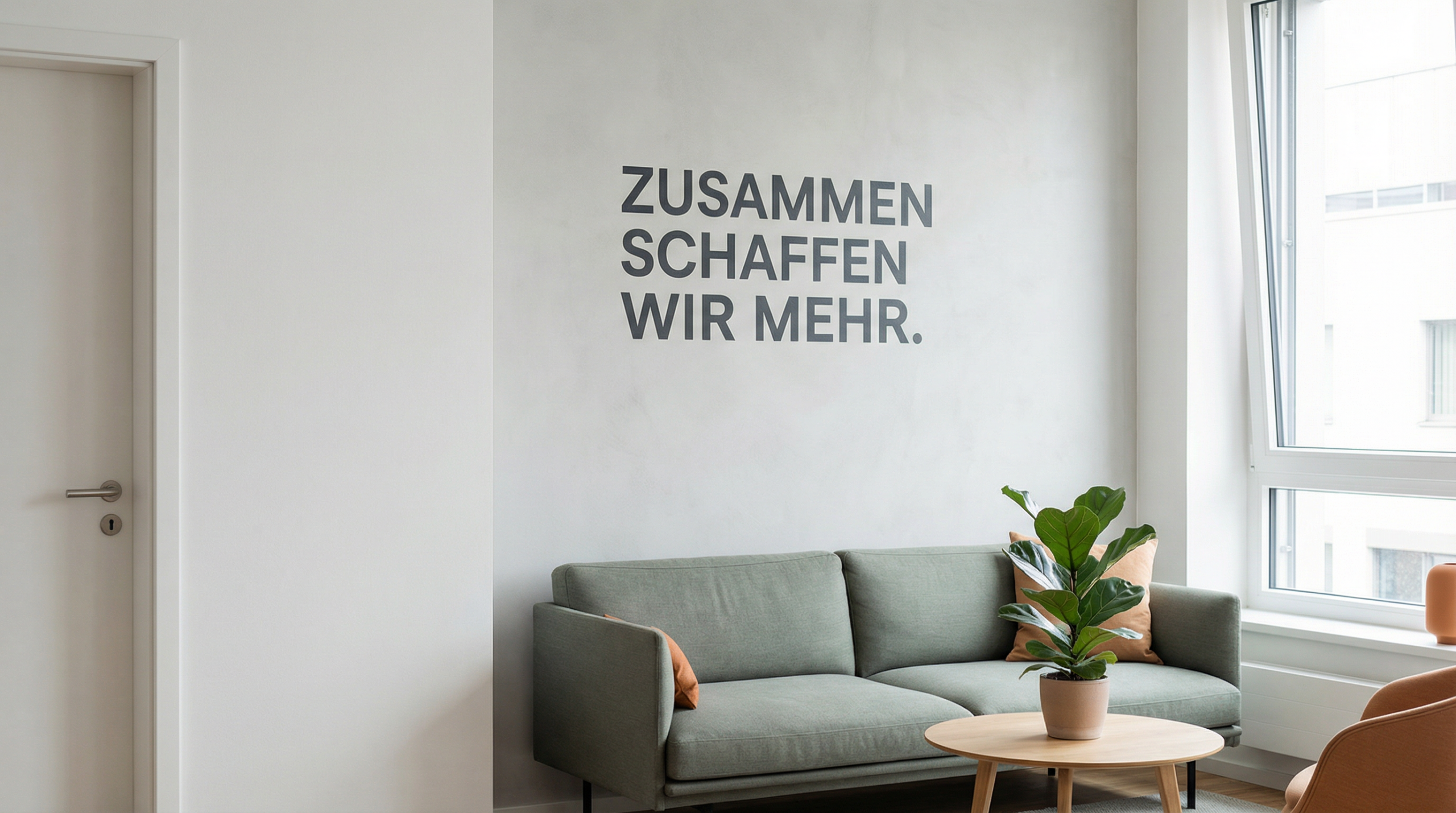 Klebebuchstaben als Wandbeschriftung in matter Optik
