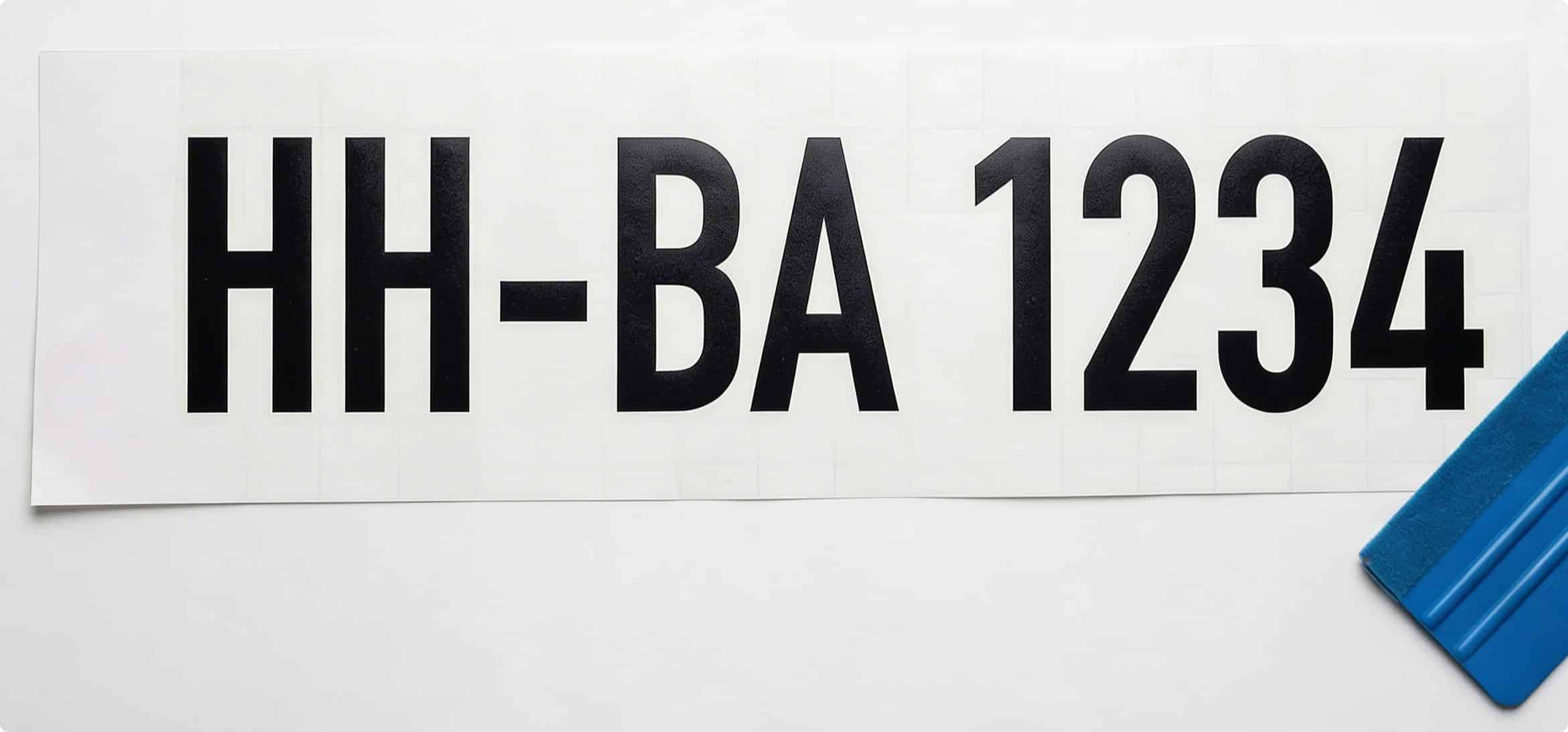 Bootskennzeichen als Folienplot – montagefertig mit Übertragungsfolie