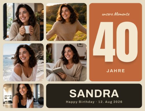 Fotocollage Geburtstagsbanner selbst gestalten - Beispielmotiv