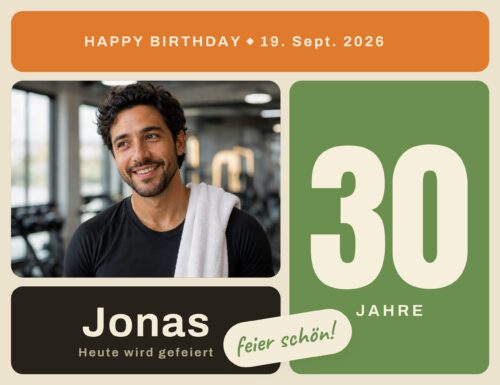 Geburtstagsbanner 30. Geburtstag selbst gestalten - Beispielmotiv