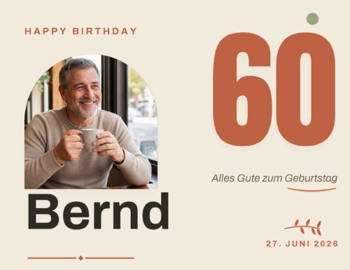 Geburtstagsbanner 60. Geburtstag selbst gestalten - Beispielmotiv