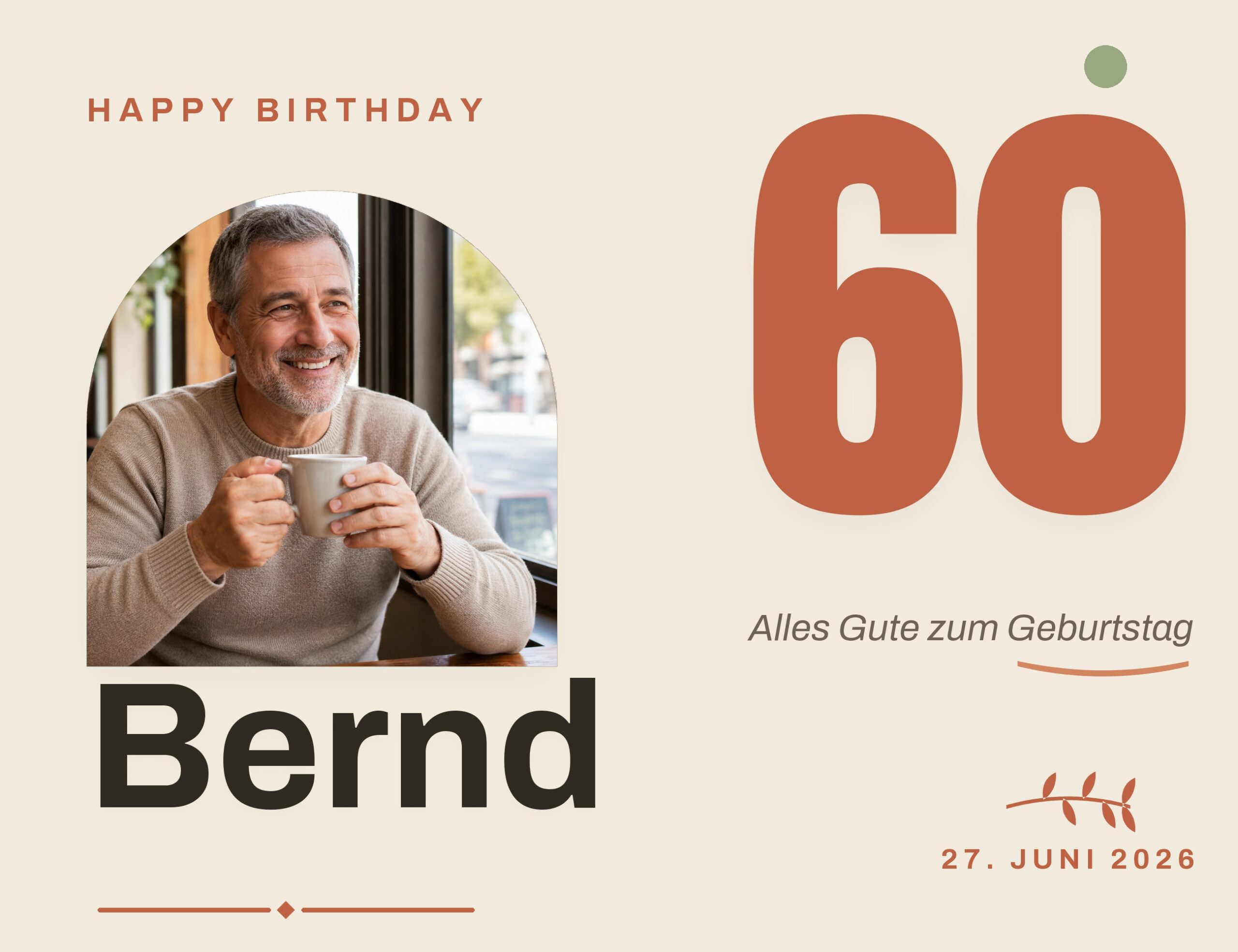 Geburtstagsbanner zum 60. Geburtstag selbst gestalten