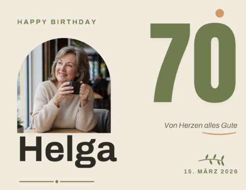 Geburtstagsbanner 70. Geburtstag selbst gestalten - Beispielmotiv