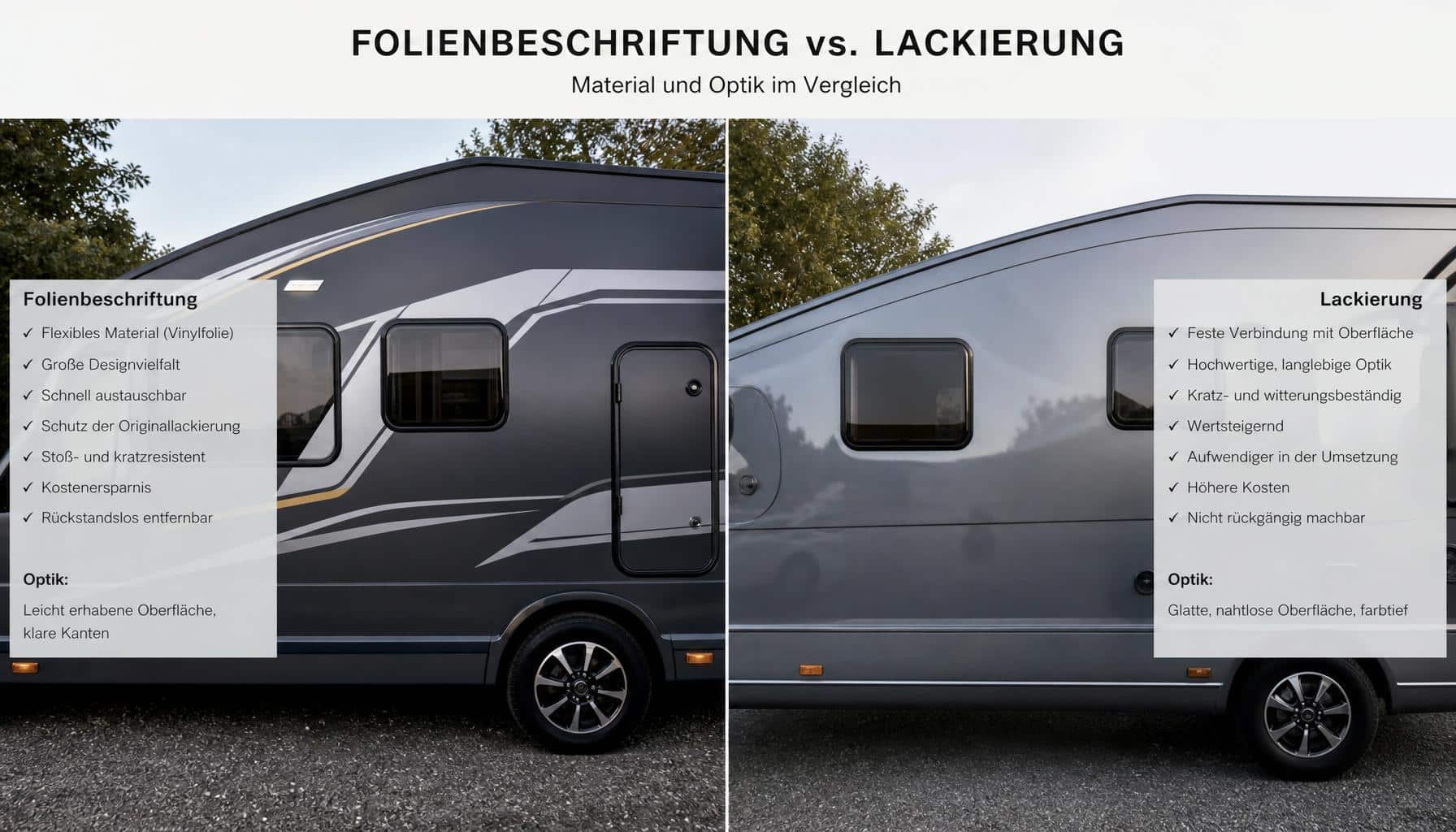 Vergleichsbild zu Wohnmobil: Folie statt Lack: Warum Beschriftung die clevere Wahl ist