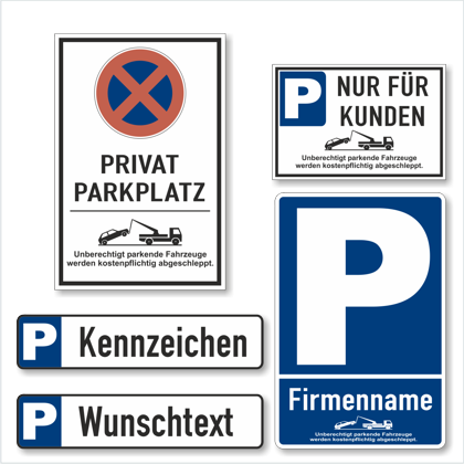 Parkplatz Schilder