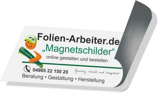 Magnetschilder günstig, schnell und kompetent..Folien-Arbeiter.de