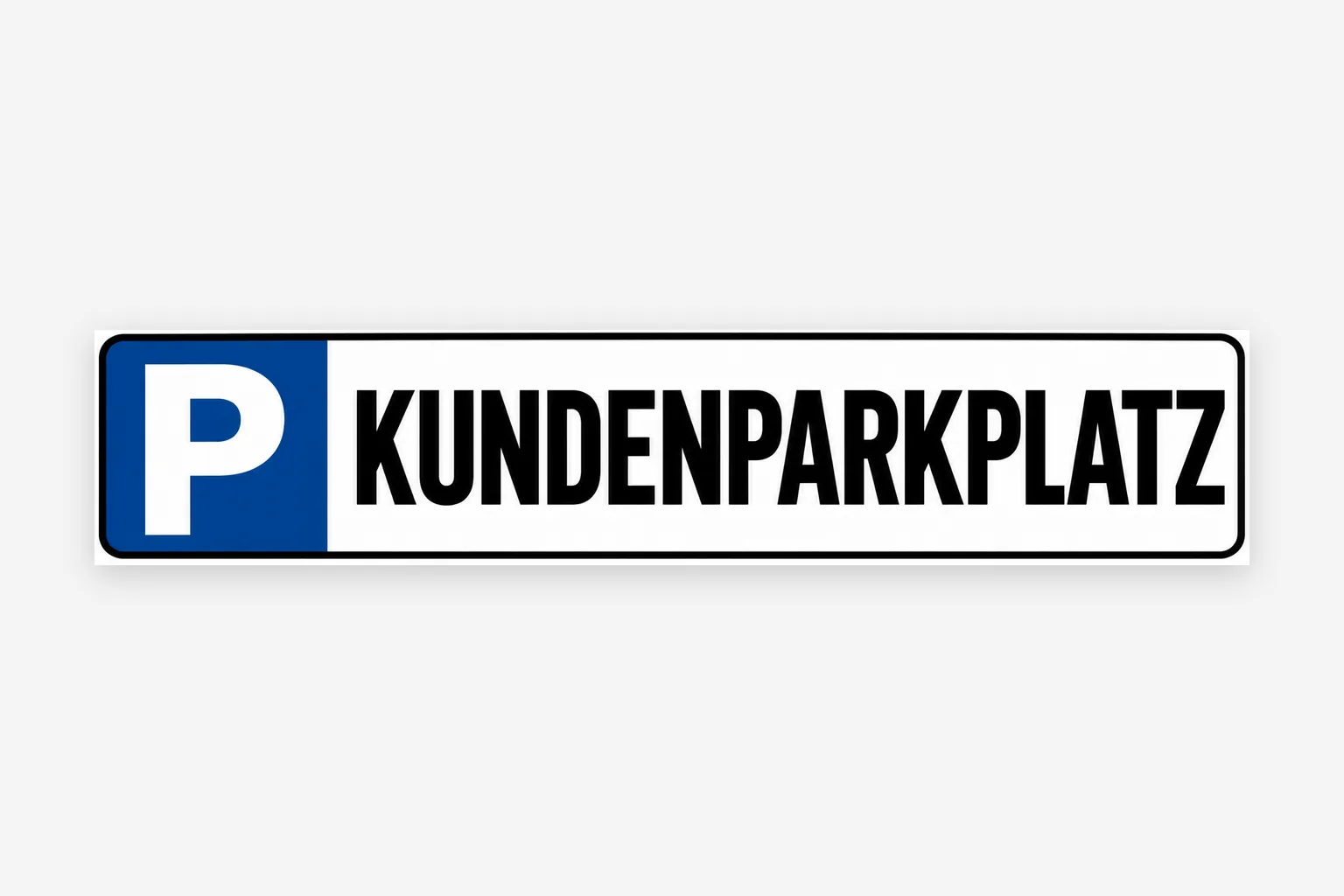 Kundenparkplatz-Schild – 500 × 115 mm