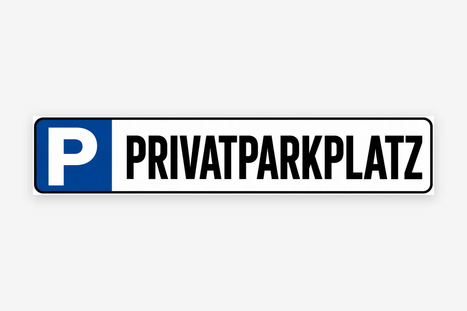 Privatparkplatz-Schild – 500 × 115 mm