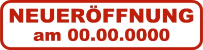 Neueröffnung Aufkleber-Neueröffnung am ... NeuDatum01