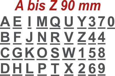 Klebebuchstaben  Alphabet 9cm