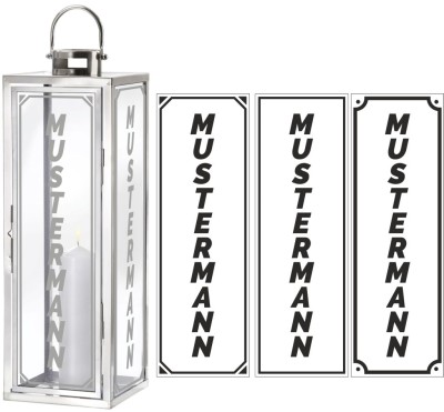 Edelstahl Bodenlaterne 70cm x 23cm x 23cm