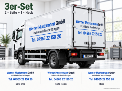 3er-Set Fahrzeugbeschriftung am Lkw