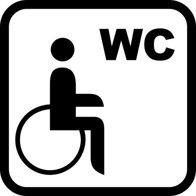 Behinderten  WC Aufkleber Piktogramm