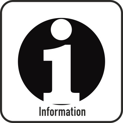 INFORMATION Aufkleber Piktogramm
