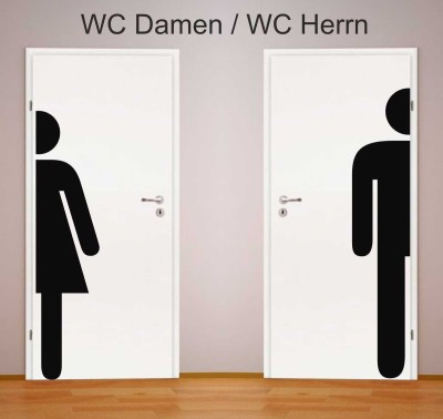 Entdecken Sie unsere XXL WC-Piktogramme für Damen und Herren auf