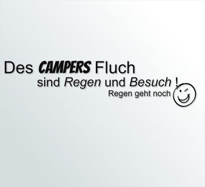 Des Campers Fluch (Aufkleber für Wohnwagen | Wohnmobile)