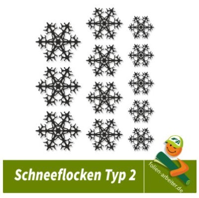 Schneeflocken Snowflakes II Aufkleber Fenster Deko