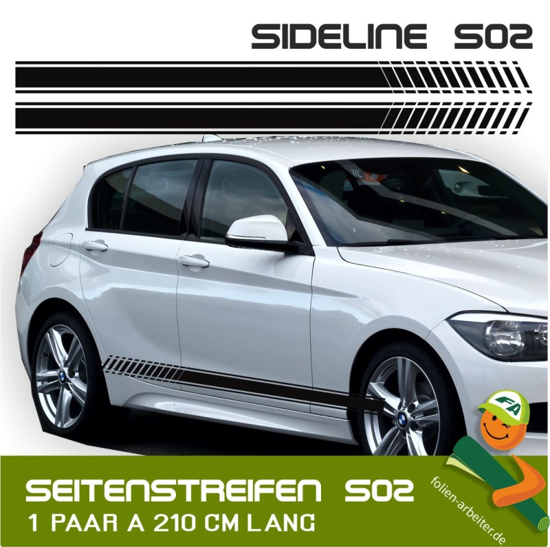 Sport Race Seitenstreifen Folie Dekor Streifen Car Side Stripe Univers