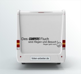 Des Campers Fluch (Aufkleber für Wohnwagen | Wohnmobile)