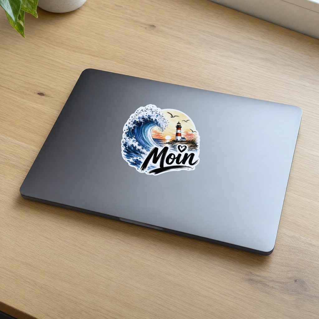 Moin Welle Aufkleber – maritim (Wohnmobil)