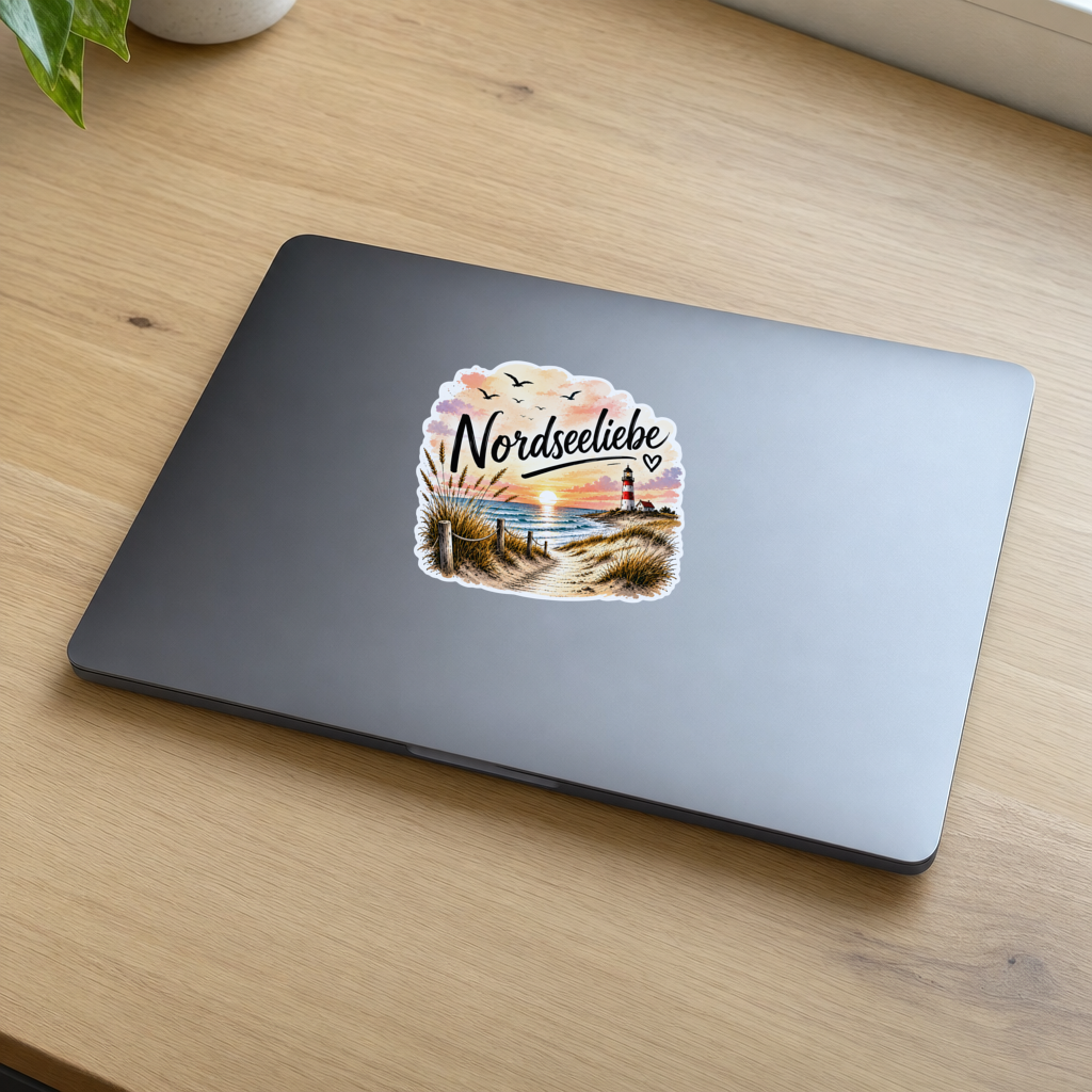 Nordseeliebe Aufkleber – wetterfest (Auto, Camper)
