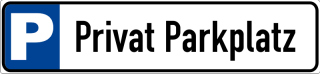 ExklusivPark Aluverbund-Schild „Privatparkplatz“