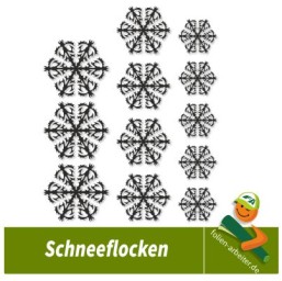 Schneeflocken Snowflakes I Aufkleber Fenster Deko