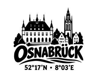 Osnabrück-Aufkleber mit Koordinaten – Folienplot