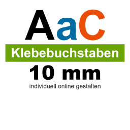Folienbuchstaben 10 mm Nur Serifenlose Schriftarten!