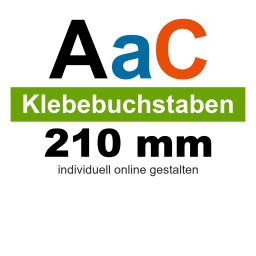 Folienbuchstaben 210 mm Klebebuchstaben