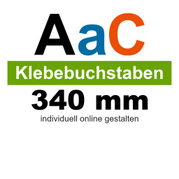 Folienbuchstaben 340 mm Klebebuchstaben
