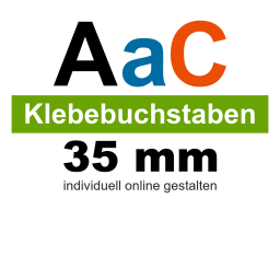 Folienbuchstaben 35 mm Klebebuchstaben