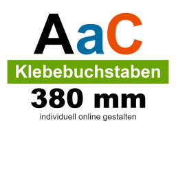 Folienbuchstaben 380 mm Klebebuchstaben