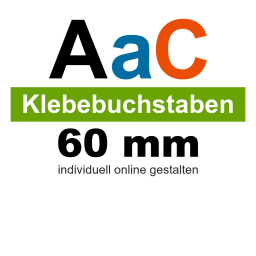 Folienbuchstaben 60 mm Klebebuchstaben