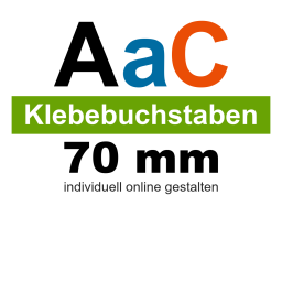 Folienbuchstaben 70 mm Klebebuchstaben